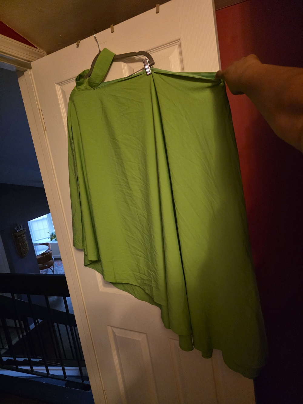 Rebdolls Lime Green One-Shoulder Draped Top